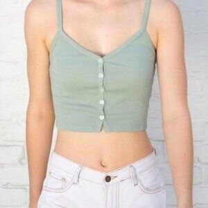 Brandy Melville‎ Womens Button-Up Crop Top